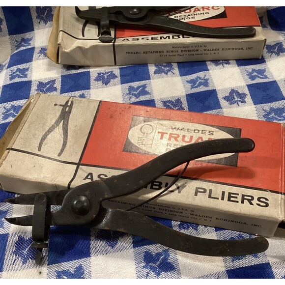 Vintage Adjustable Assembly Pliers Waldes Truarc STD #1  Internal & #2 External - Picture 9 of 12